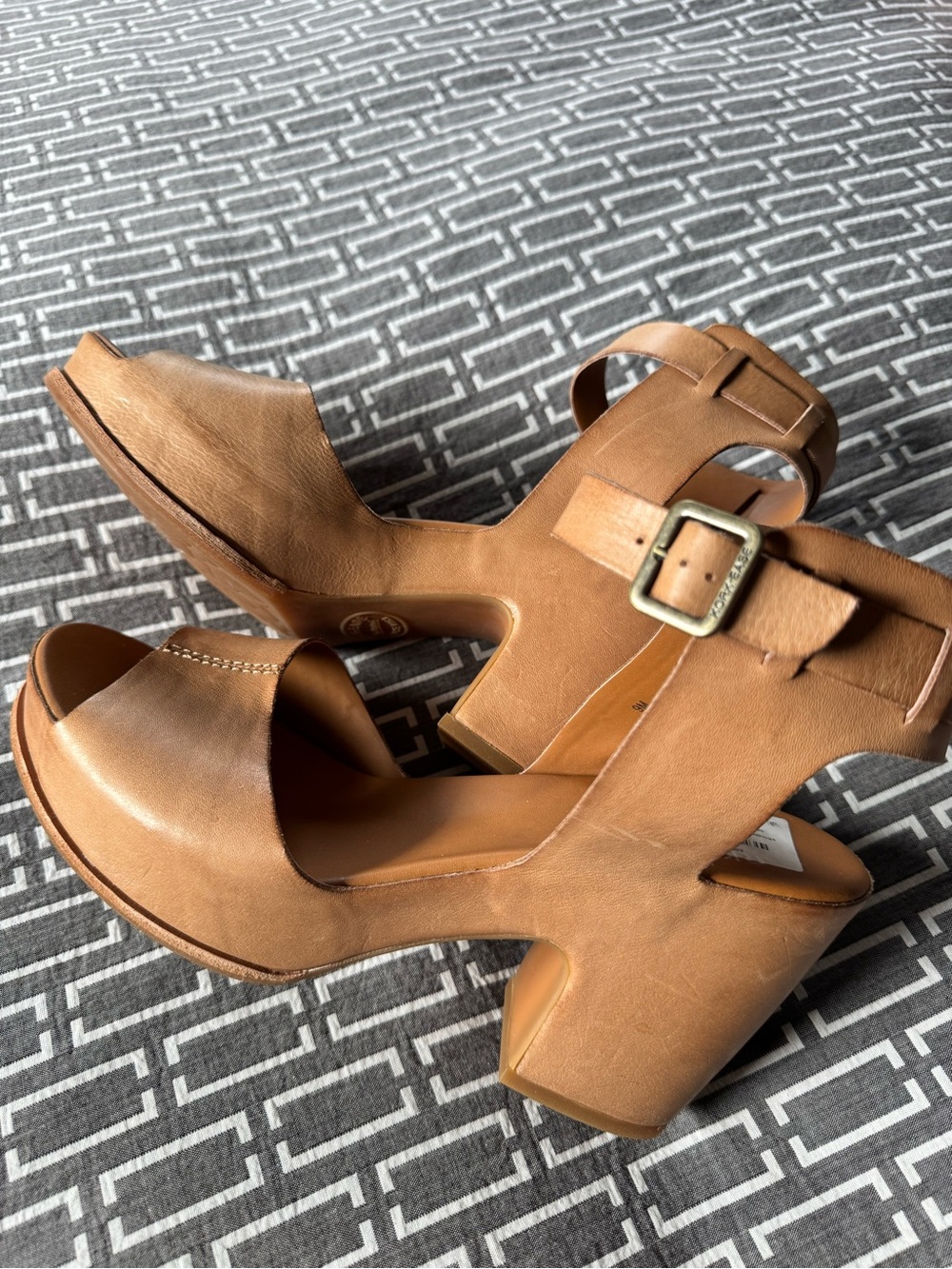 Kork Ease Stasia NWT Natural Platform Block Heel Sandals